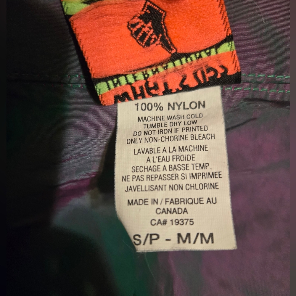 Vintage 90s Surf Style Irridescent Windbreaker Pullover - Picture 4 of 4